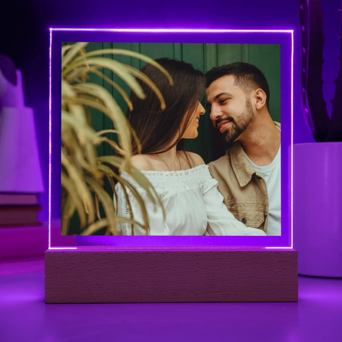 Acrylic Square with LED Base 8