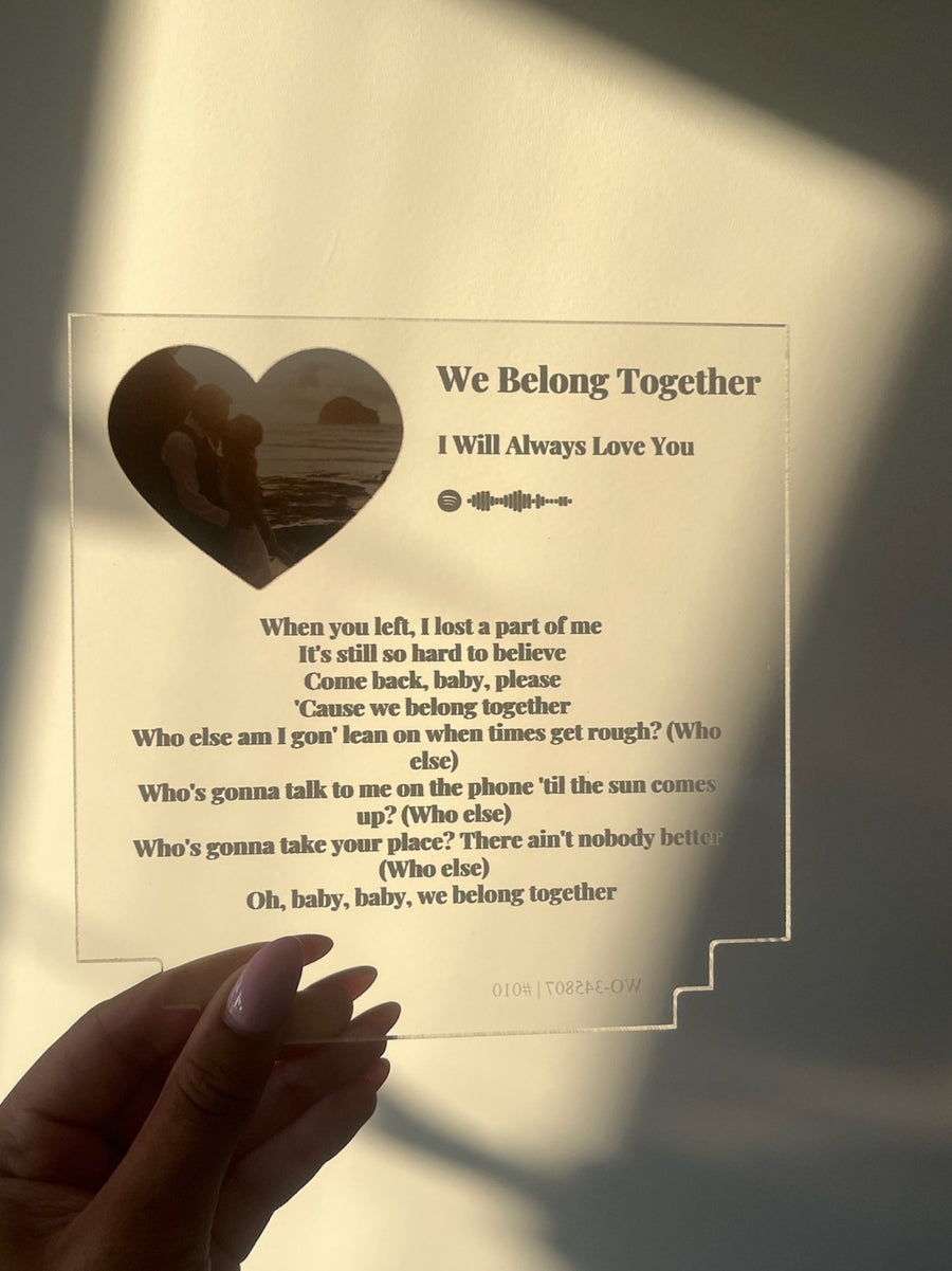 Your favourite lyrics, made ever-lasting