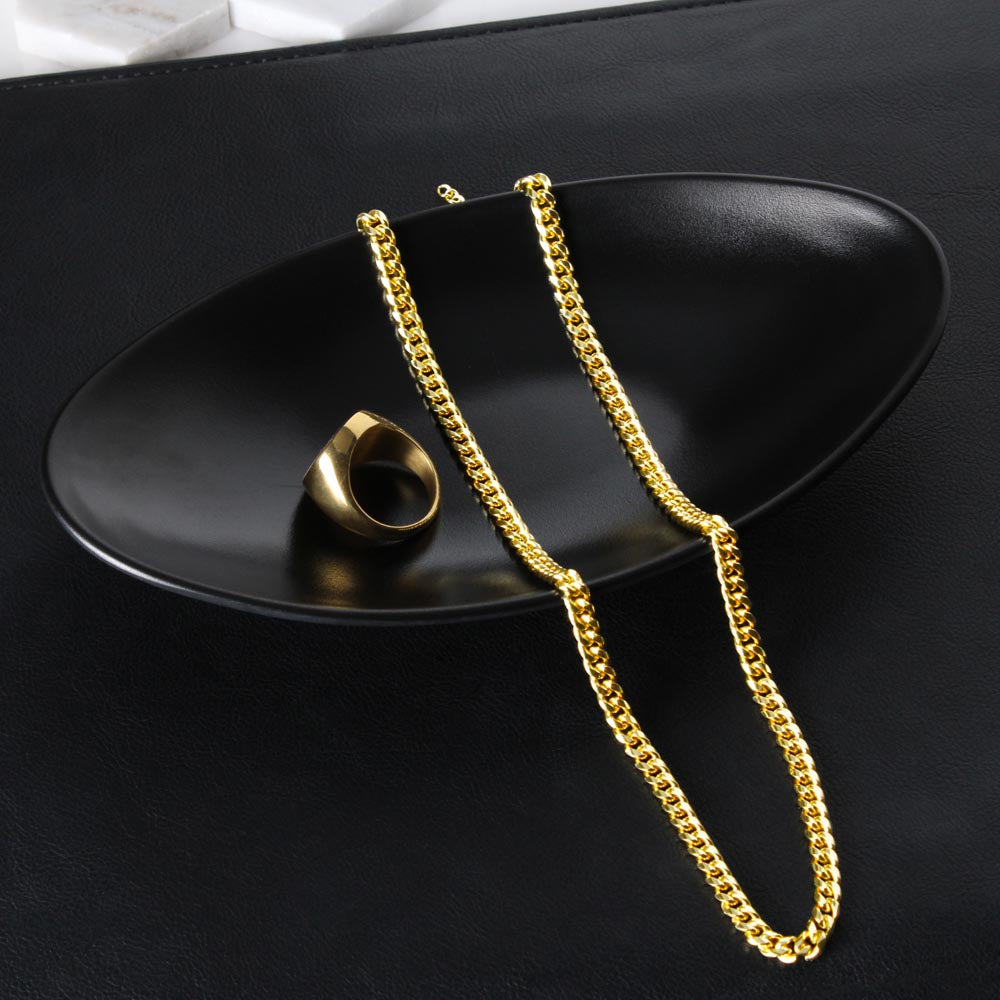 Cuban Link Chain With Customisable Message