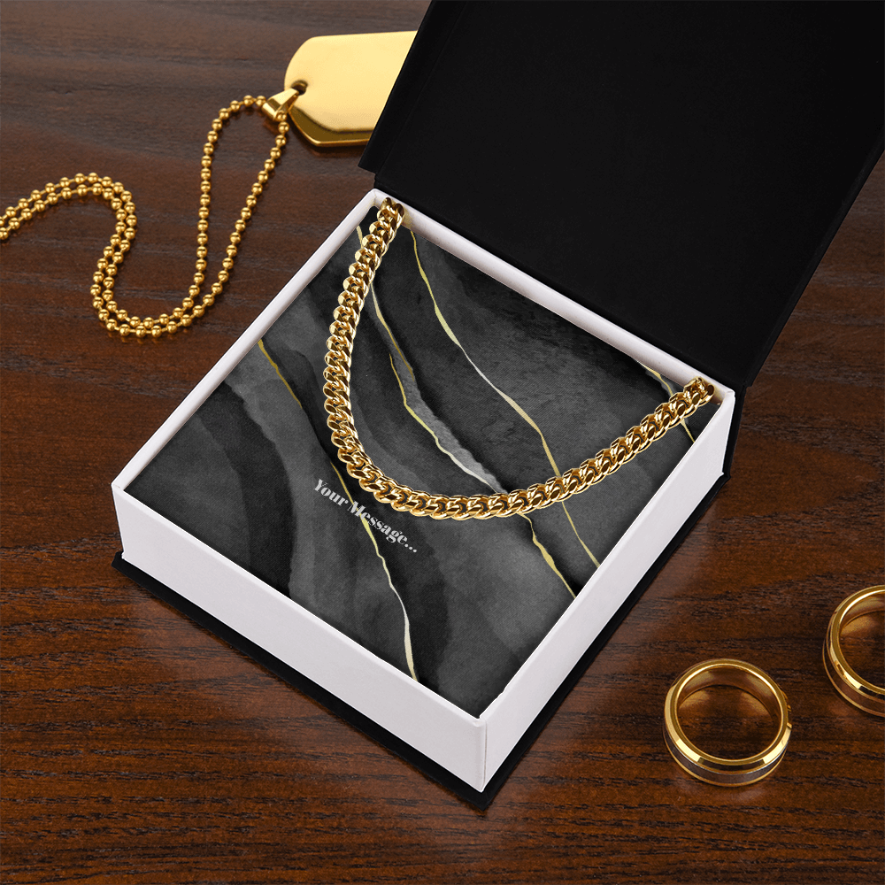 Cuban Link Chain With Customisable Message