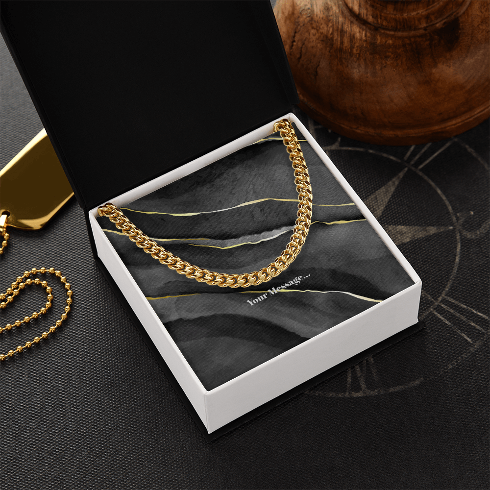 Cuban Link Chain With Customisable Message
