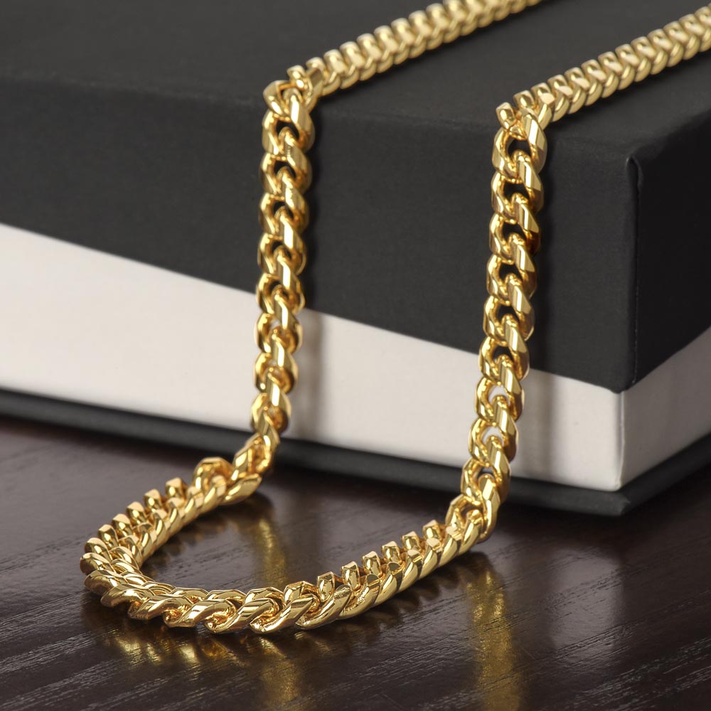 Cuban Link Chain With Customisable Message
