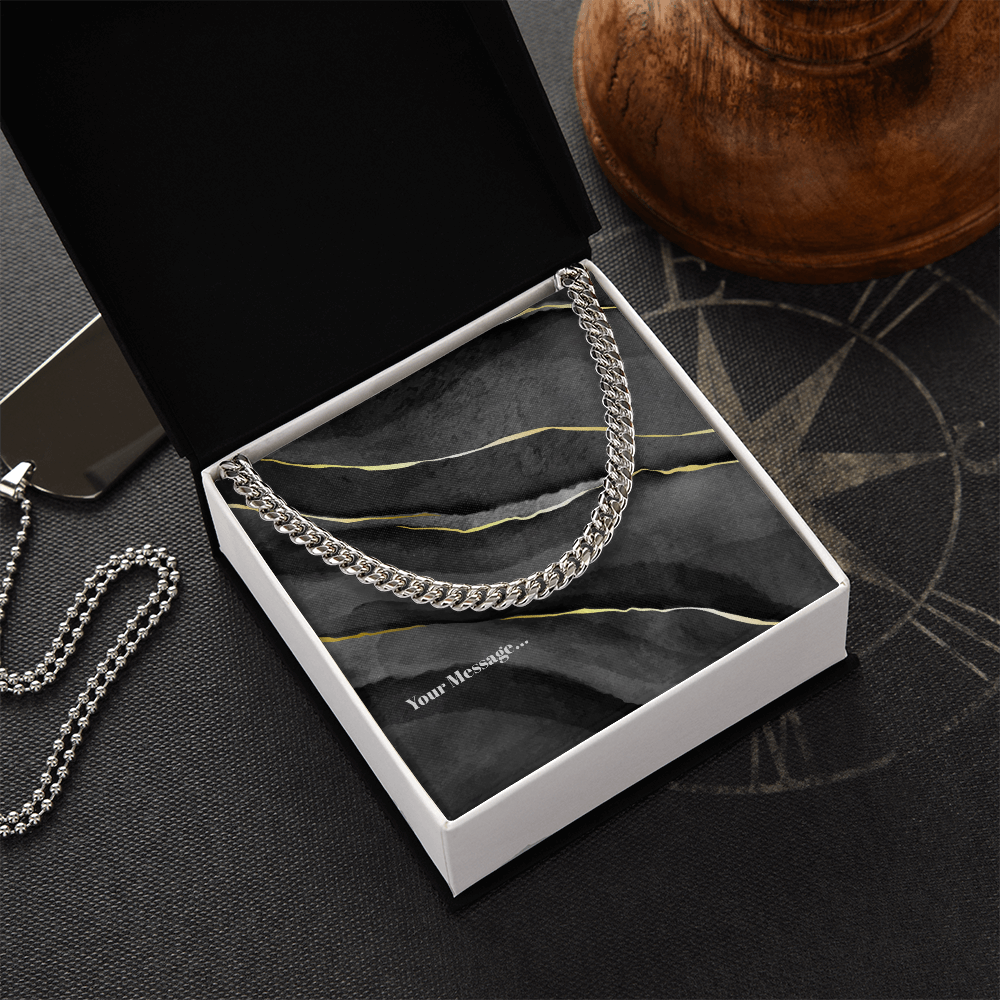 Cuban Link Chain With Customisable Message