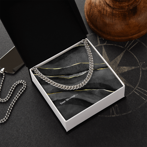 Cuban Link Chain With Customisable Message