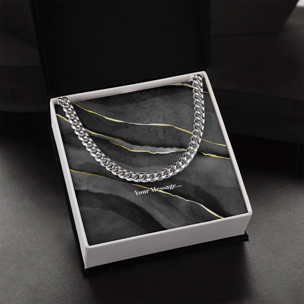 Cuban Link Chain With Customisable Message