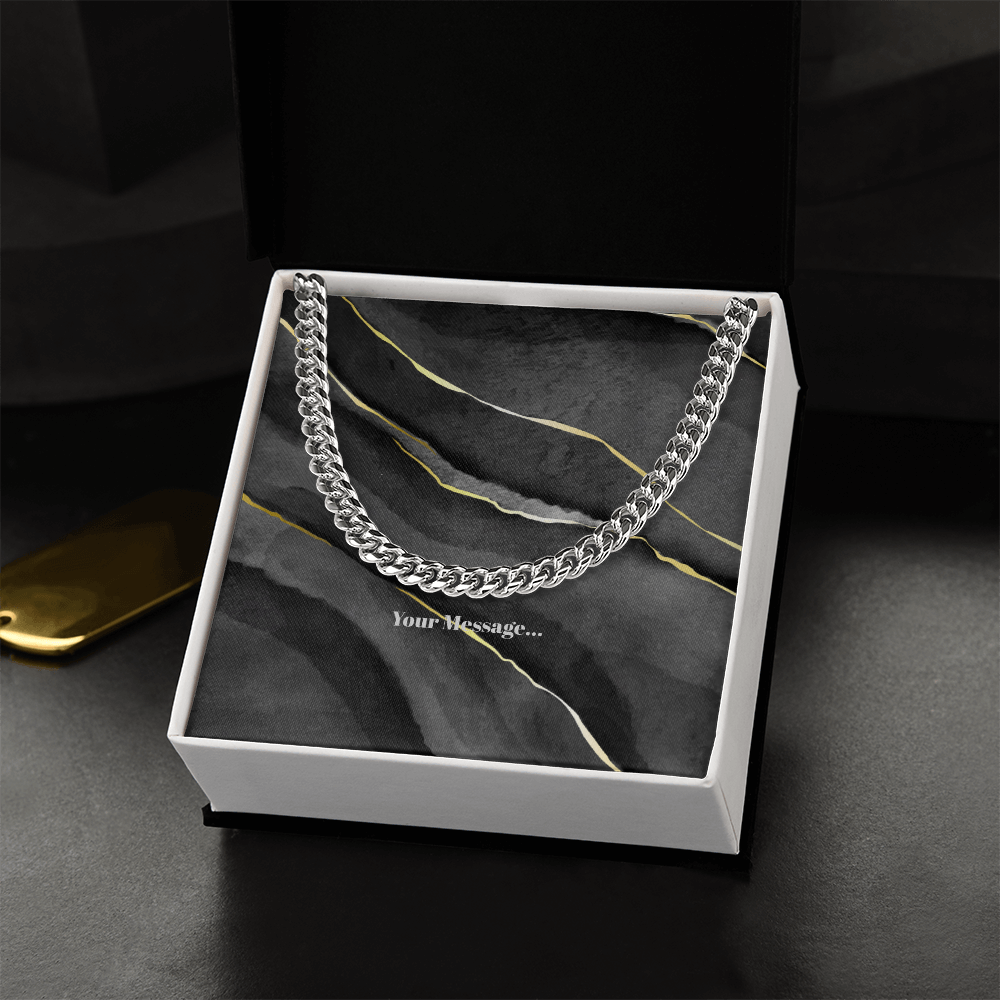 Cuban Link Chain With Customisable Message