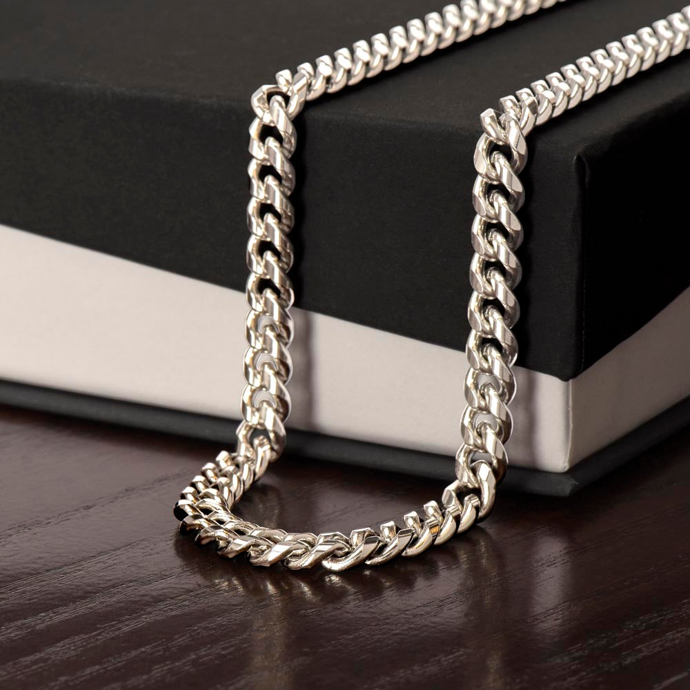 Cuban Link Chain With Customisable Message
