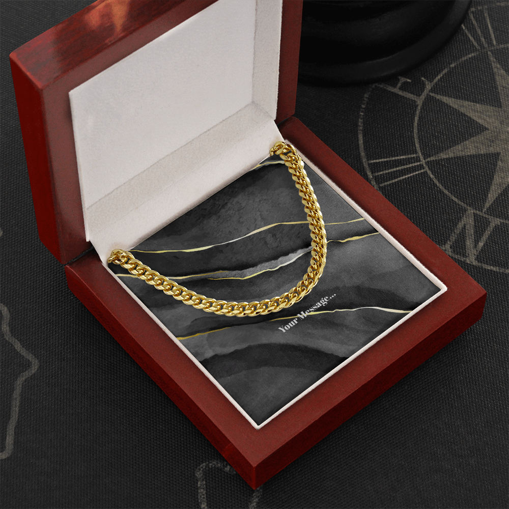 Cuban Link Chain With Customisable Message
