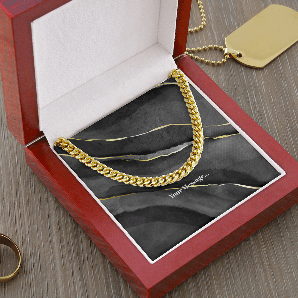 Cuban Link Chain With Customisable Message