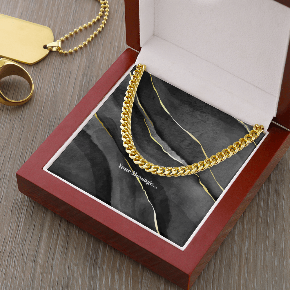 Cuban Link Chain With Customisable Message