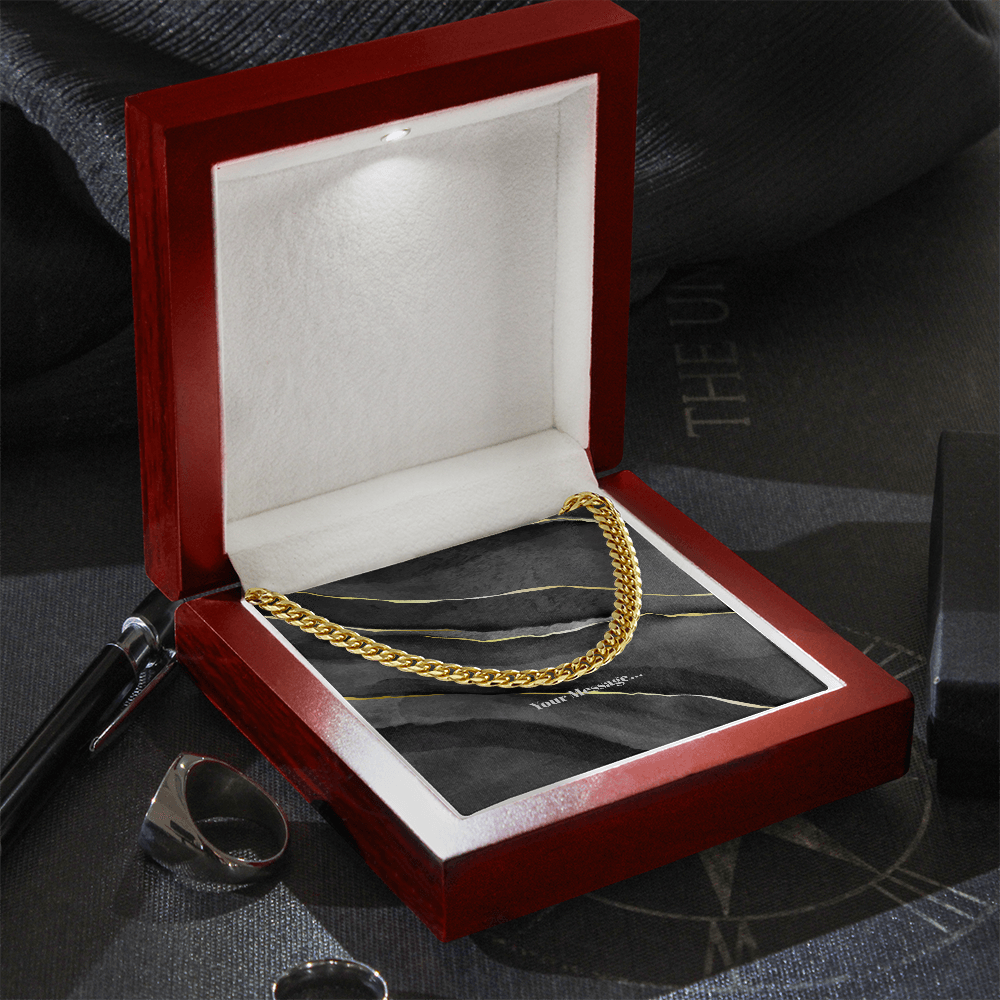 Cuban Link Chain With Customisable Message