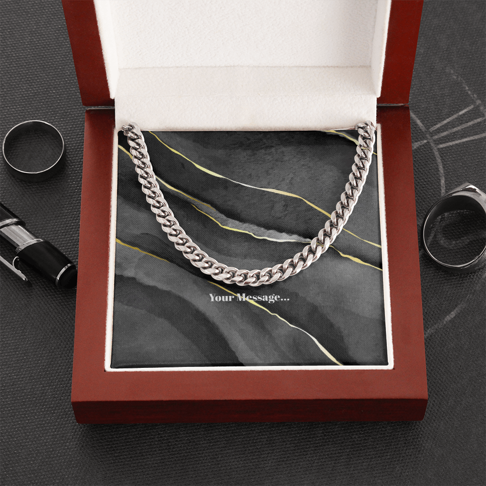 Cuban Link Chain With Customisable Message