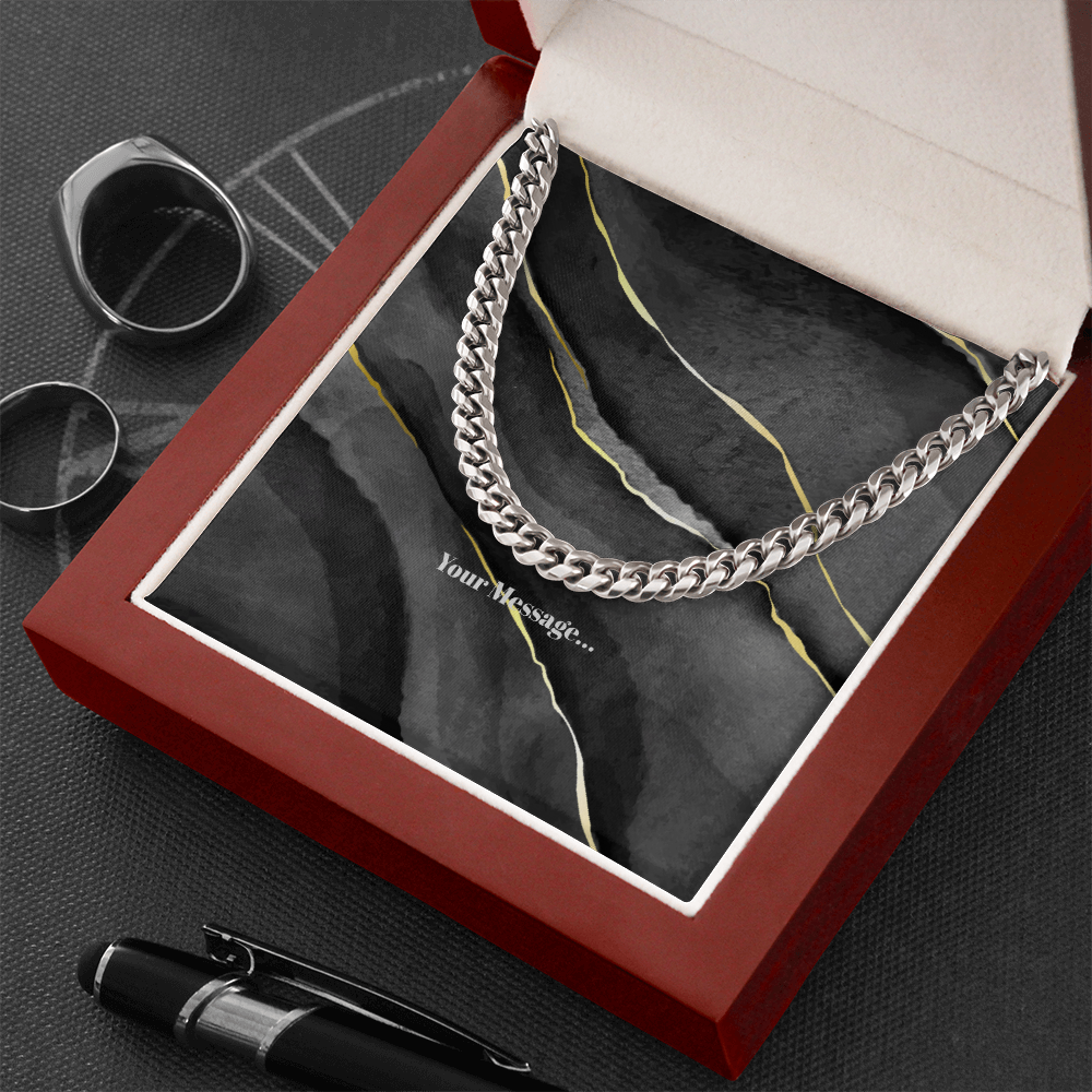 Cuban Link Chain With Customisable Message