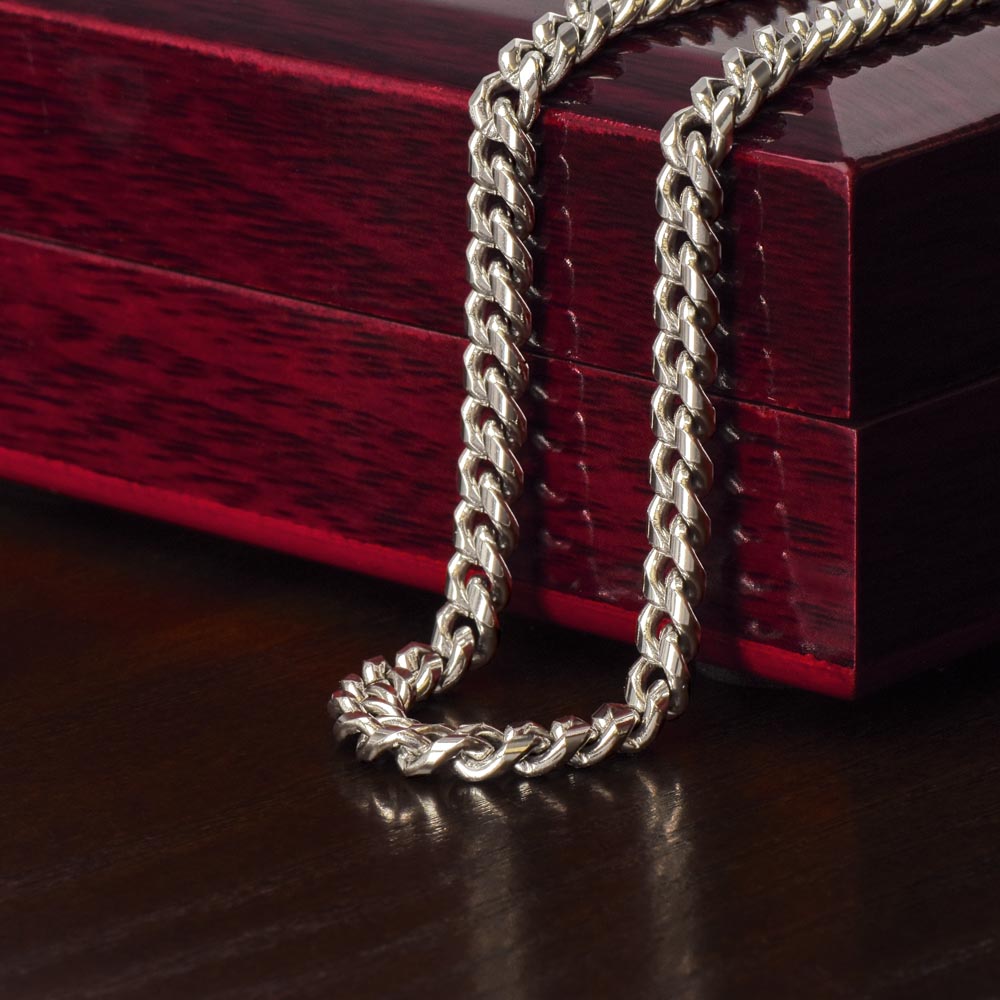 Cuban Link Chain With Customisable Message
