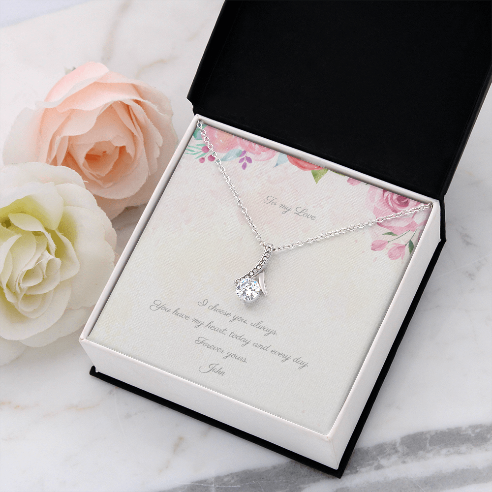 Alluring Beauty Necklace with Customisable Message