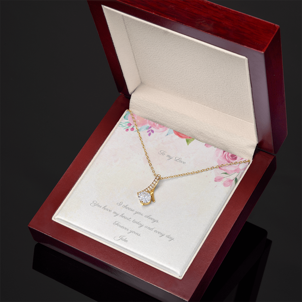 Alluring Beauty Necklace with Customisable Message