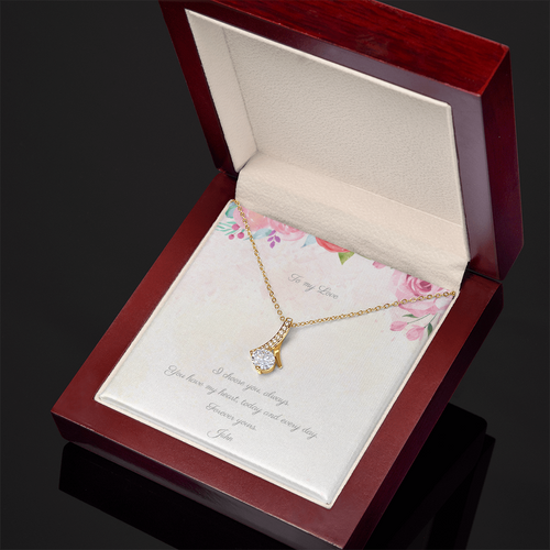 Alluring Beauty Necklace with Customisable Message