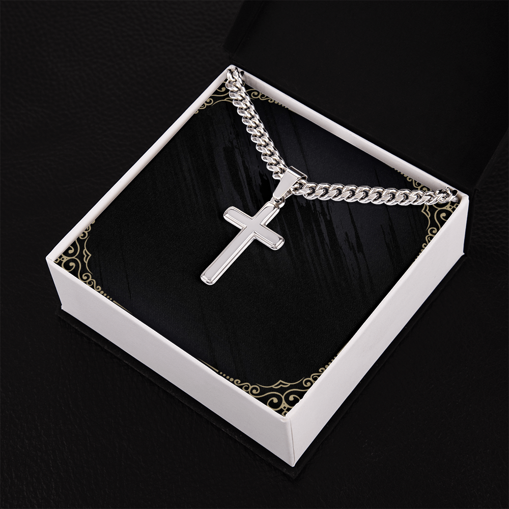Cuban Link Chain With a Customisable Cross