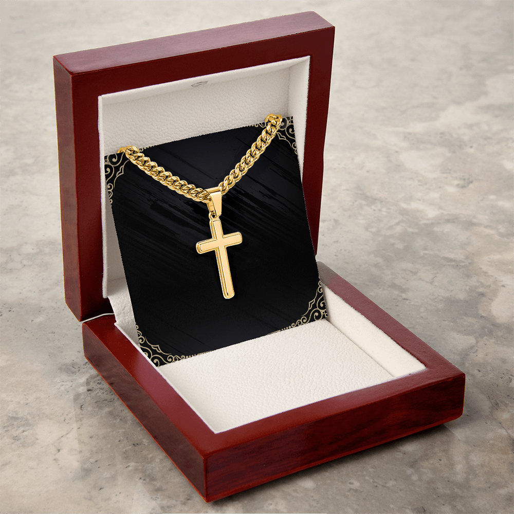 Cuban Link Chain With a Customisable Cross